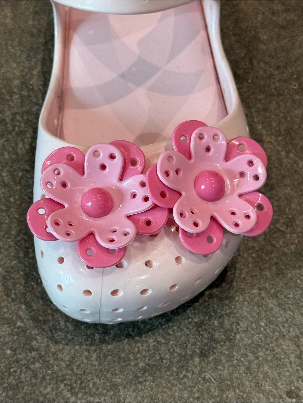 Mini Melissa Furadinha XII Top Flower Pink Mary Janes